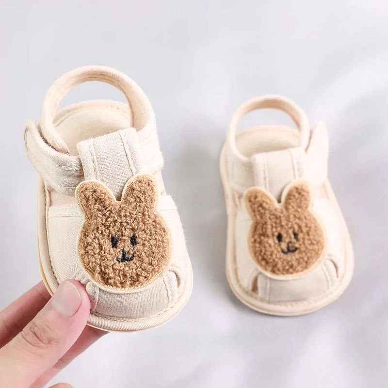 AliExpress Cute Bear Soft Sole Comfortable Sandals for Infants and Toddlers Baotou Anti Kick First Step Shoes 0-18 Months, view 2