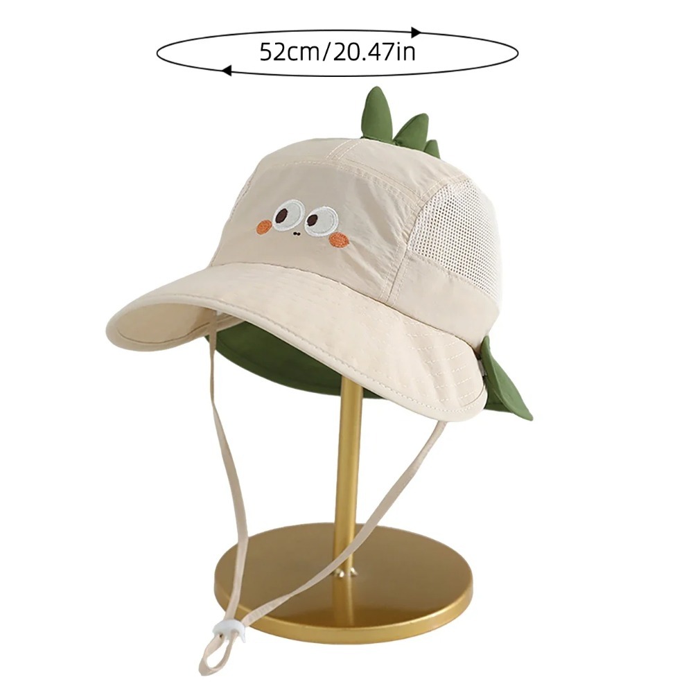 AliExpress Cute Cartoon Baby Beach Hat with Bear Rabbit Ears Breathable Mesh Sun Visor Cap for Boys & Girls Summer Outdoor Panama Hat, view 6