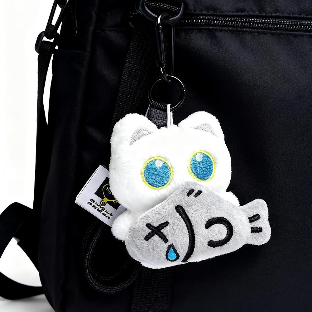 AliExpress Plush Black Cat Keychain and Bag Charm, view 2