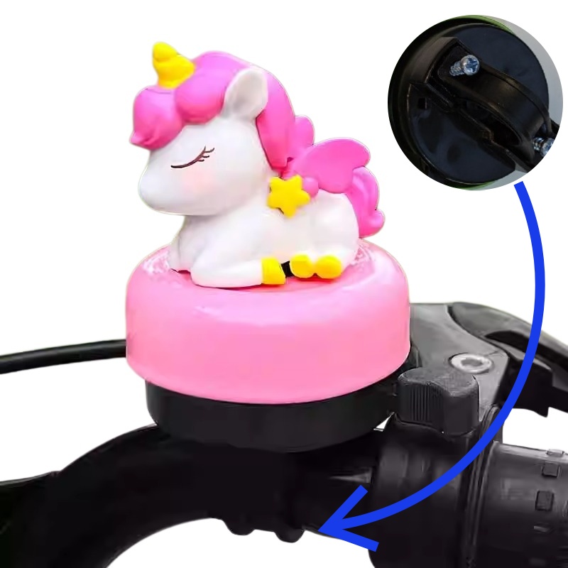 AliExpress Cute Cartoon Unicorn Bicycle Bell Universal Loud Clear Horn for Kids Balance Bike Bicycle Skateboard Scooter Accessories Gift, view 6