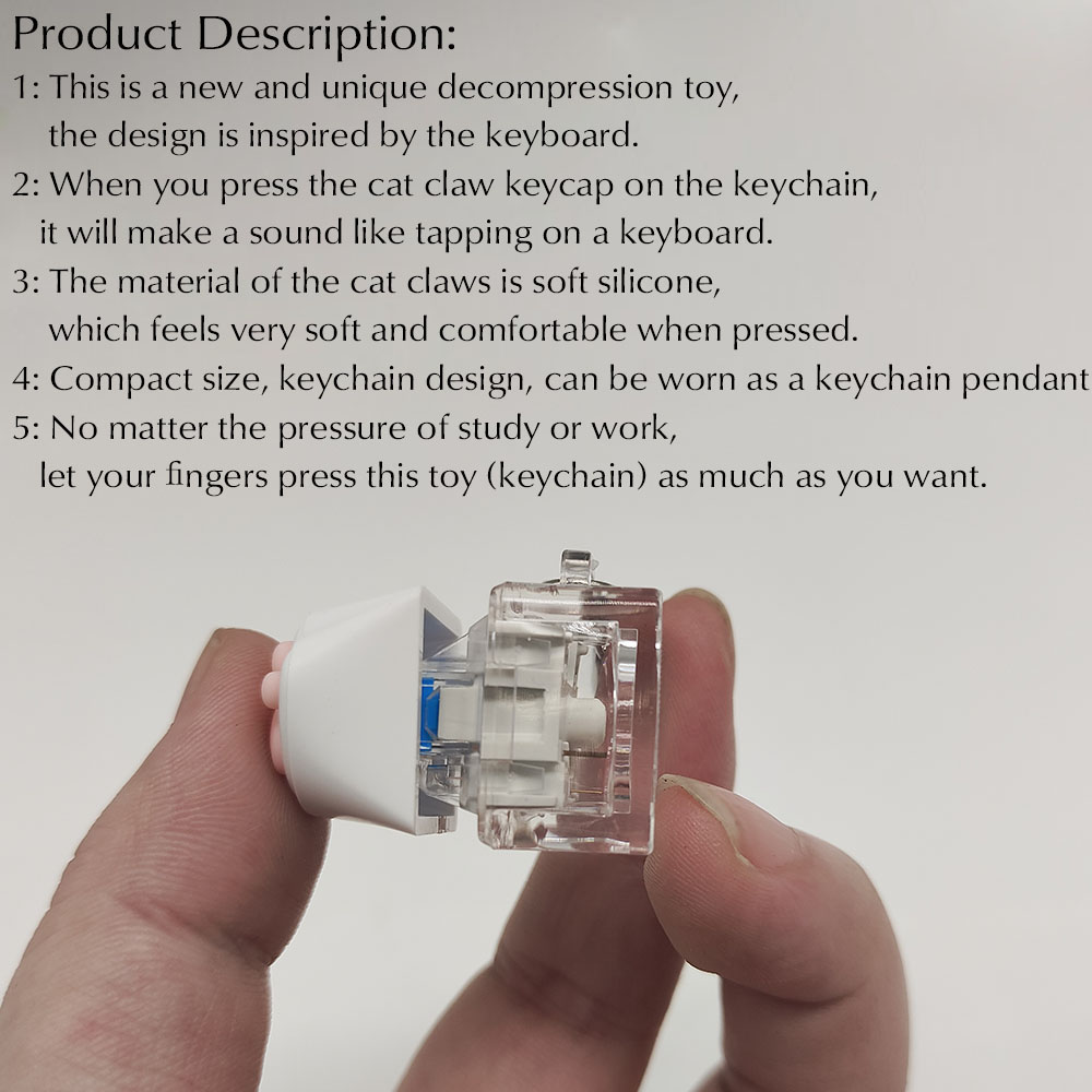 AliExpress Cat Claw Fidget Keychain Pendant, view 3
