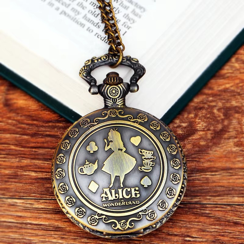 AliExpress Forest Theme Quartz Pocket Watch Necklace