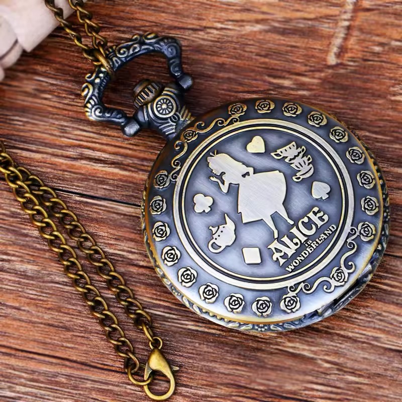 AliExpress Forest Theme Quartz Pocket Watch Necklace, view 3