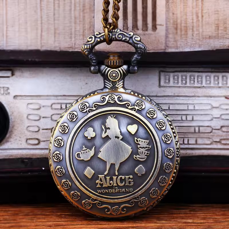 AliExpress Forest Theme Quartz Pocket Watch Necklace, view 4
