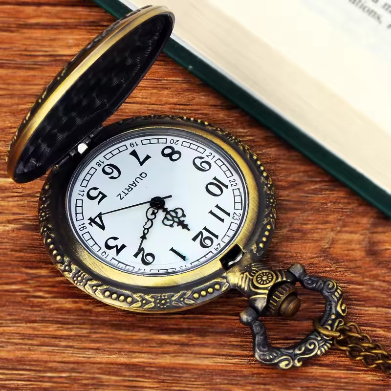 AliExpress Forest Theme Quartz Pocket Watch Necklace, view 6