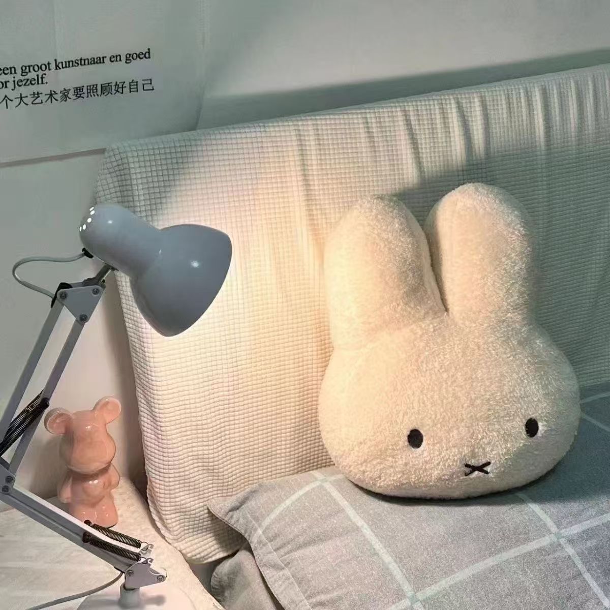 AliExpress Cute Mify Rabbit Plush Pillow Soft Stuffed Doll Toy Cartoon Bedroom Living Room Home Decoration Comfortable Soft Waist Pad Gift, view 2