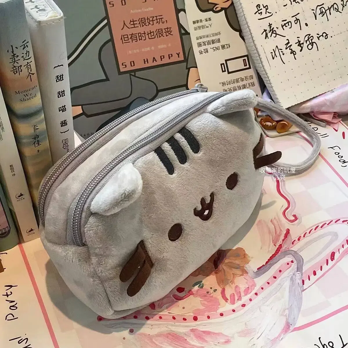 AliExpress Cute Pusheen Pencil Case Cartoon Fat Cat Large Capacity Student Stationery Storage Pouch Multi Purpose Travel Cosmetic Bag Gifts, view 3