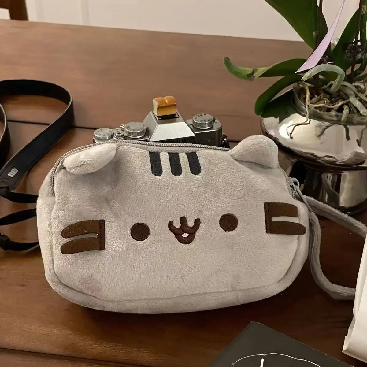 AliExpress Cute Pusheen Pencil Case Cartoon Fat Cat Large Capacity Student Stationery Storage Pouch Multi Purpose Travel Cosmetic Bag Gifts, view 5
