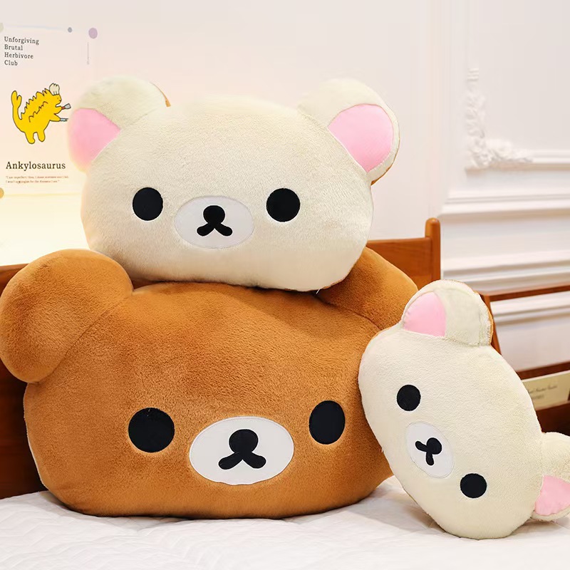 AliExpress Cute Rilakkuma Plush Warm Hand Pillow Cartoon Bear Peluche Stuffed Toy Soft Cushion Birthday Gift