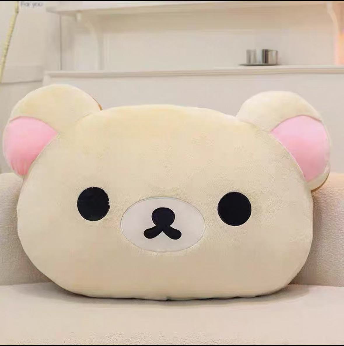 AliExpress Cute Rilakkuma Plush Warm Hand Pillow Cartoon Bear Peluche Stuffed Toy Soft Cushion Birthday Gift, view 6