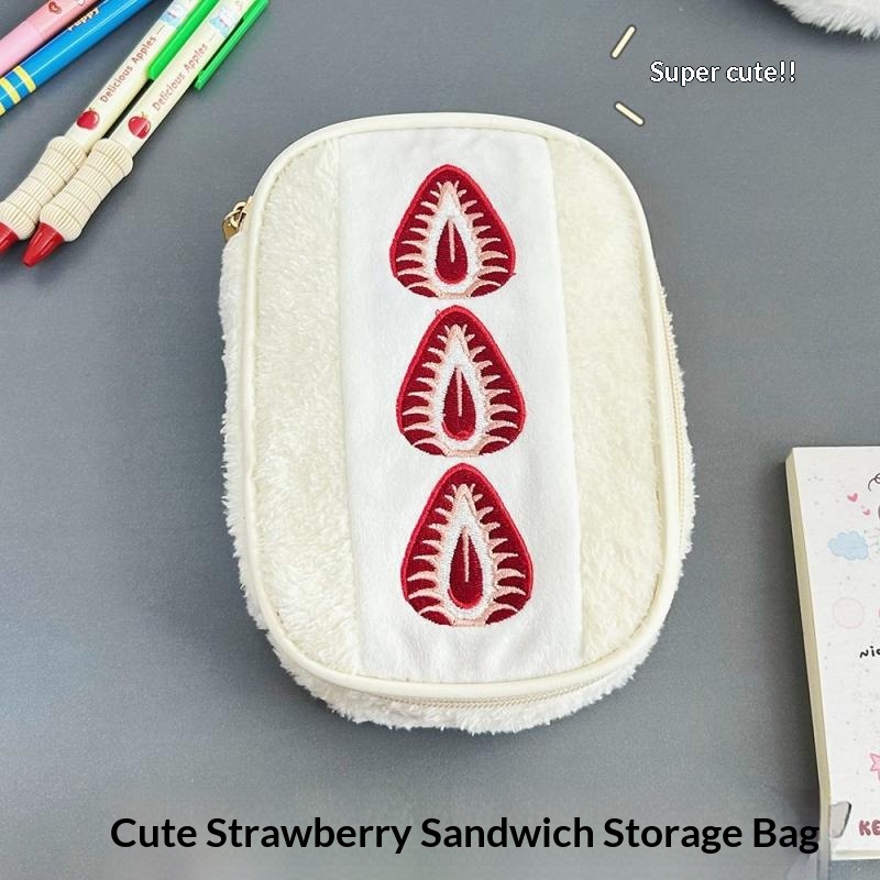 AliExpress Strawberry-Shaped Large-Capacity Pencil Case, view 4