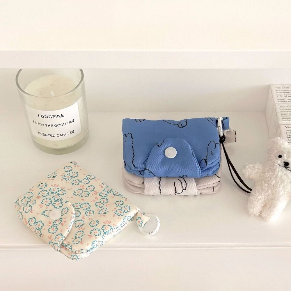AliExpress Cute Student Coin Purse Card Simplicity Floral Korean Fashion Wallet Card Holder for Girls Portable Cute Small Storage Bag, view 5