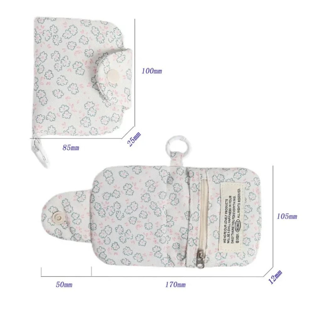 AliExpress Cute Student Coin Purse Card Simplicity Floral Korean Fashion Wallet Card Holder for Girls Portable Cute Small Storage Bag, view 6