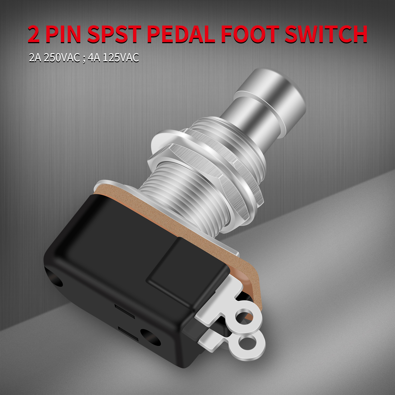 AliExpress DaierTek 10PCS SPST Momentary Soft Touch Foot Switch Normally Open 2 PIN Stomp Box Push Button Footswitch for Guitar Effect Peda, view 4