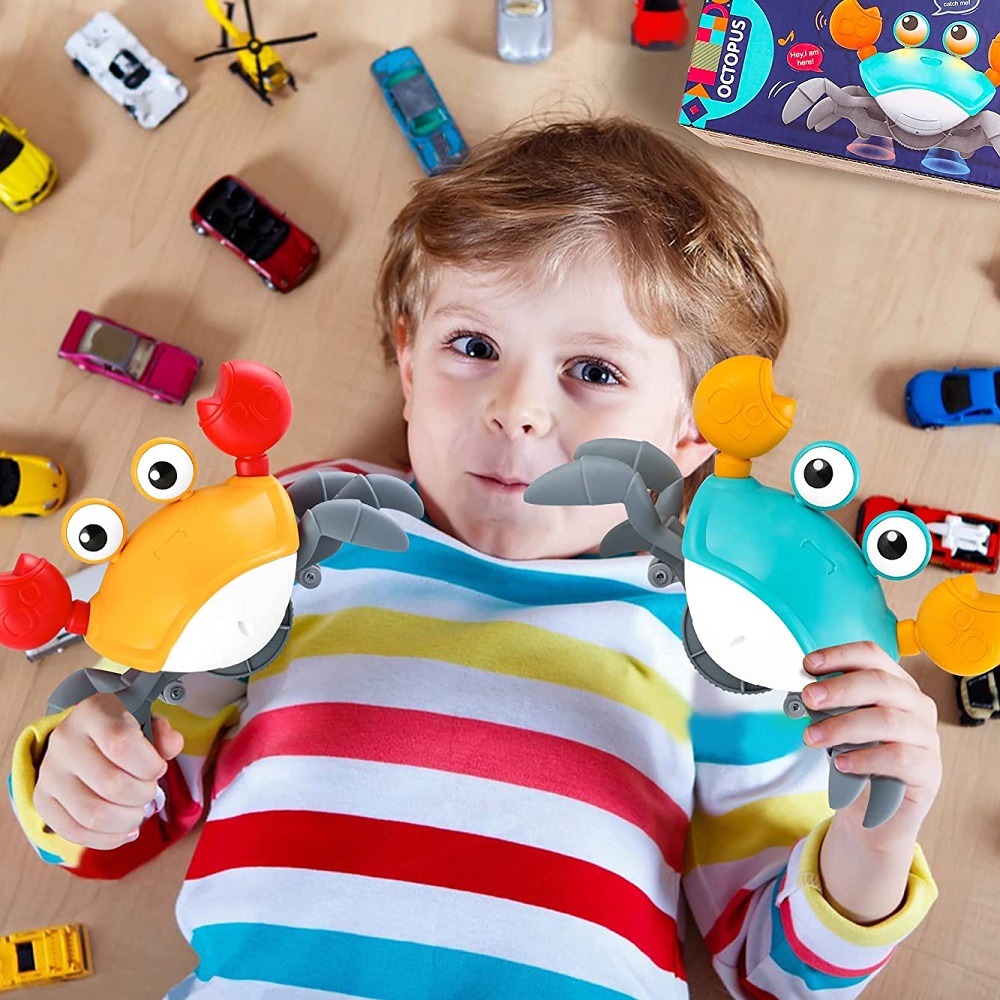 AliExpress Dancing Crab Run Away Toy for Babies Crawling Interactive Escape Crabs Baby Birthday Thanksgiving Christmas Gift Battery Edition, view 2