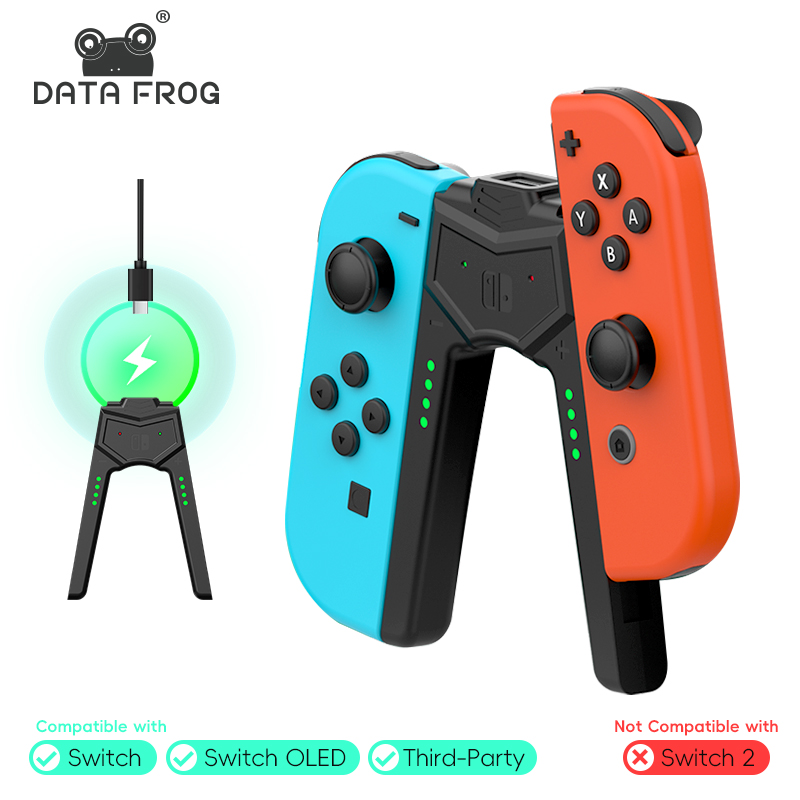 AliExpress DATA FROG Charging Grip for Switch Controller, Joycon Charging Handle Bracket for Switch/OLED/Lite Game Console Accessories