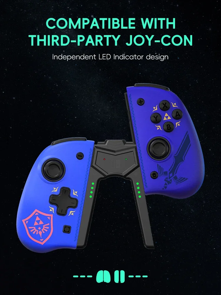 AliExpress DATA FROG Charging Grip for Switch Controller, Joycon Charging Handle Bracket for Switch/OLED/Lite Game Console Accessories, view 5