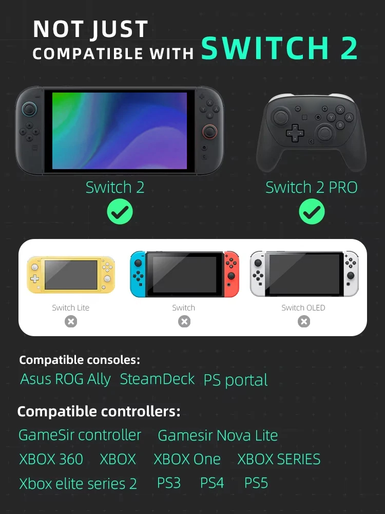 AliExpress DATA FROG Silicone Thumb Grip Cap Protective Cover for Switch 2 Controllers, Anti-Slip Gamepad Accessories, view 3