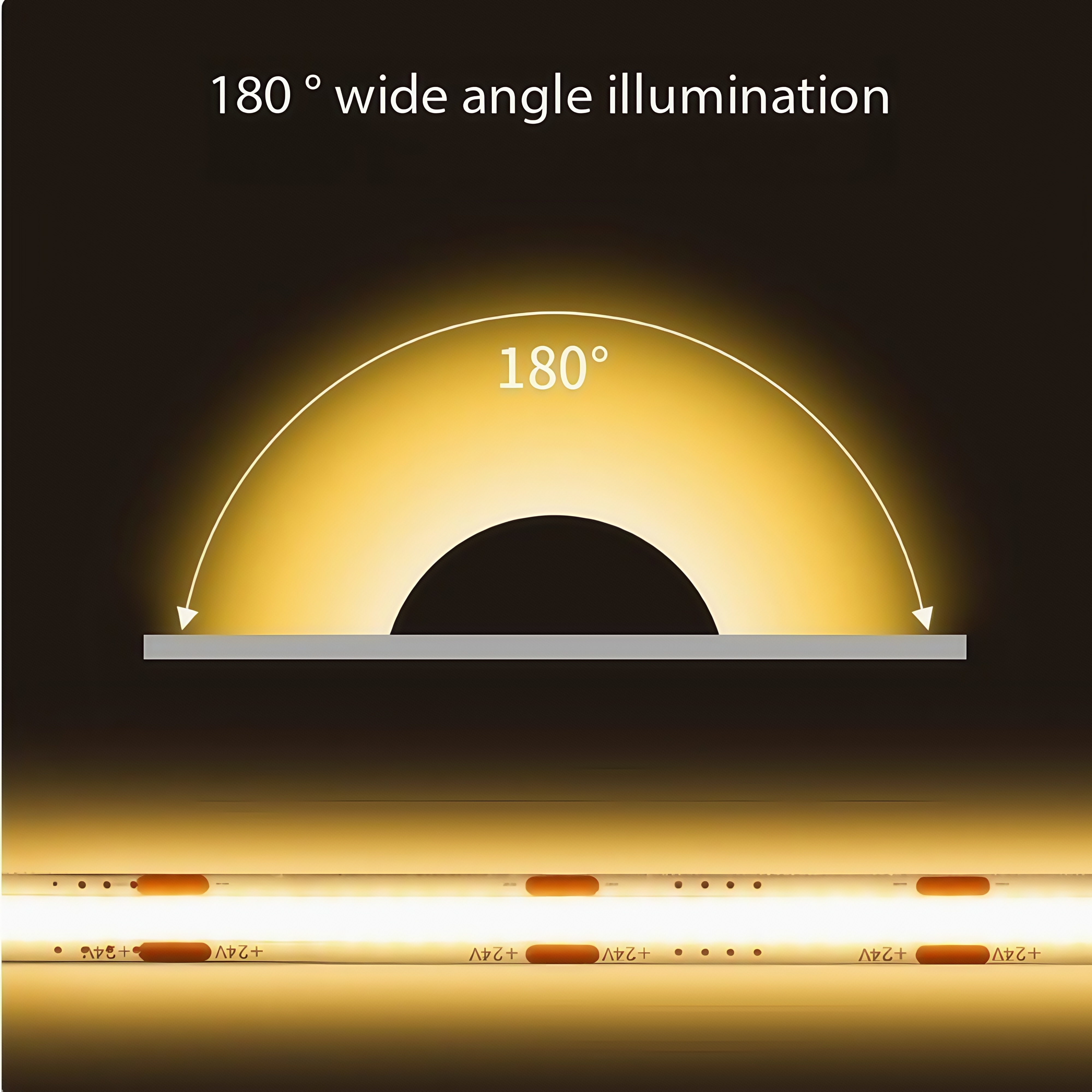 AliExpress DC 12V 24V FOB COB Strip 320Leds/M High Density RA90 White 3000K 4000K 6000K IP21 Flexible Ribbon Rope LED Light, view 4