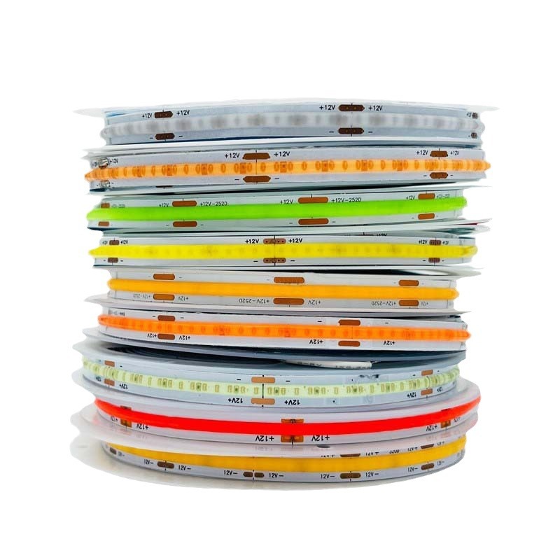 AliExpress DC 12V 24V FOB COB Strip 320Leds/M High Density RA90 White 3000K 4000K 6000K IP21 Flexible Ribbon Rope LED Light, view 6