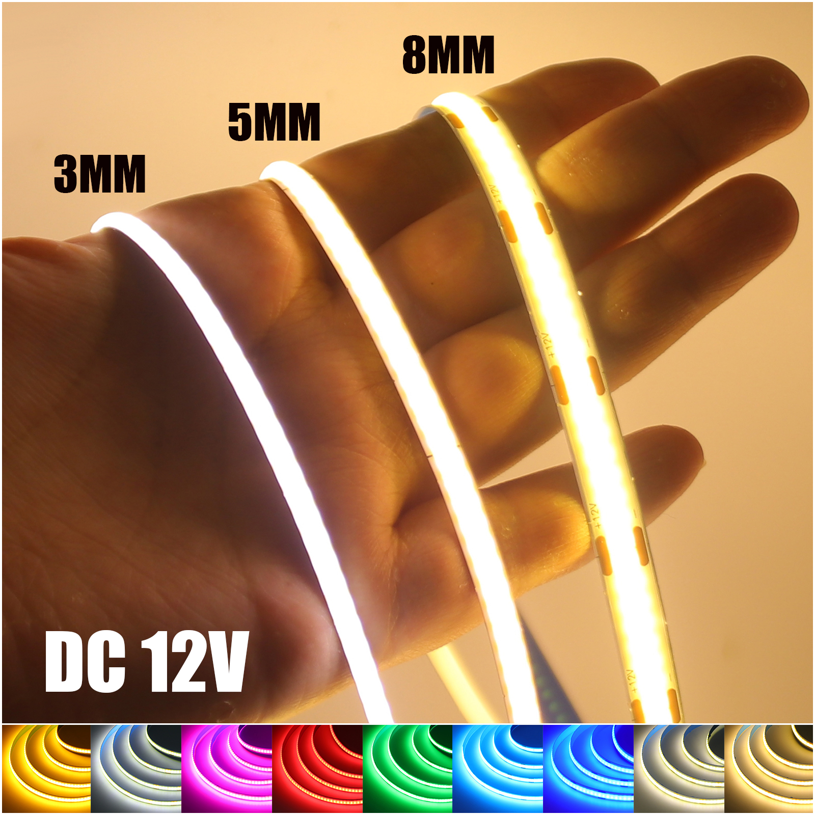 AliExpress 12V COB LED Flexible Strip Light