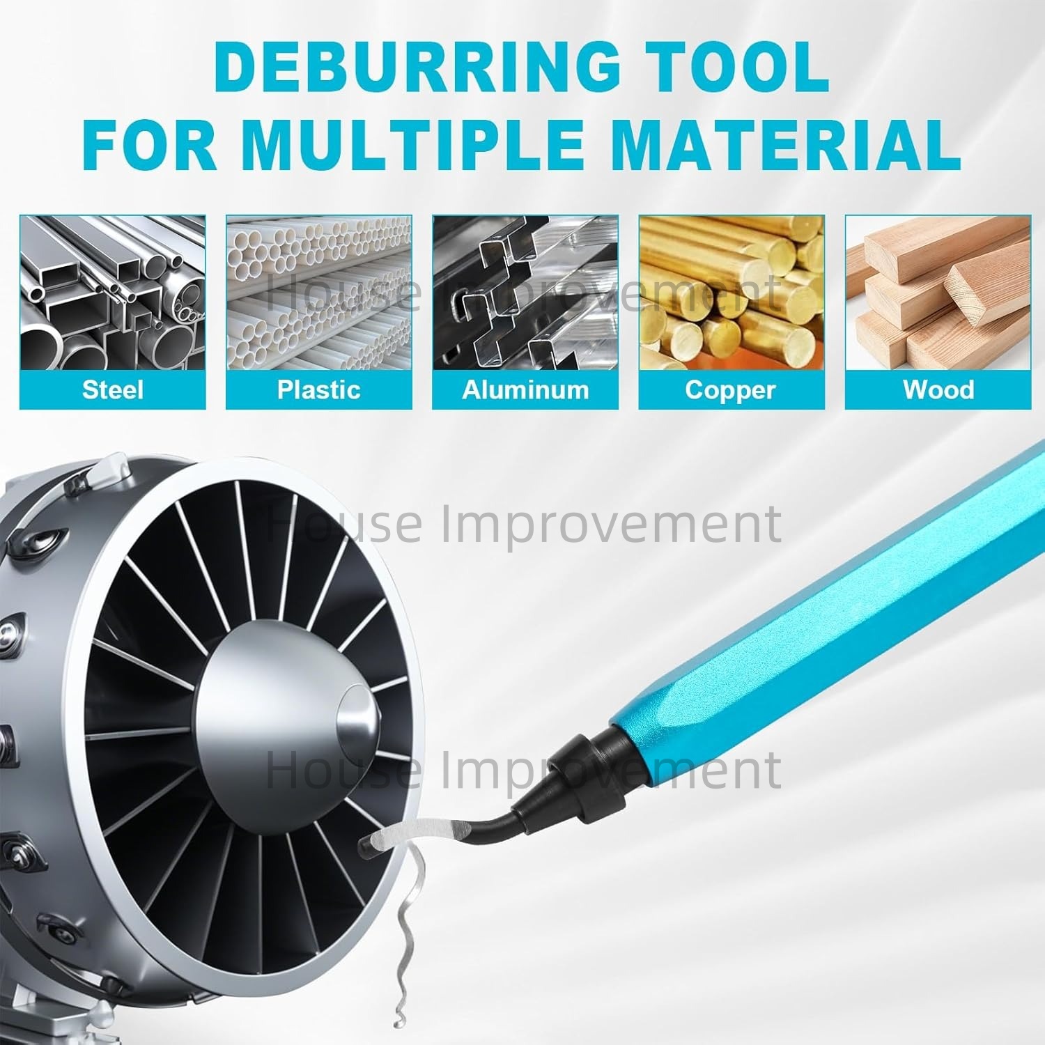 AliExpress Deburring Tool Set with 11 Swivel Blades, view 4