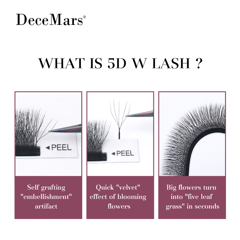 AliExpress DeceMars 5D W-Shaped Lash Extension Fans, view 5