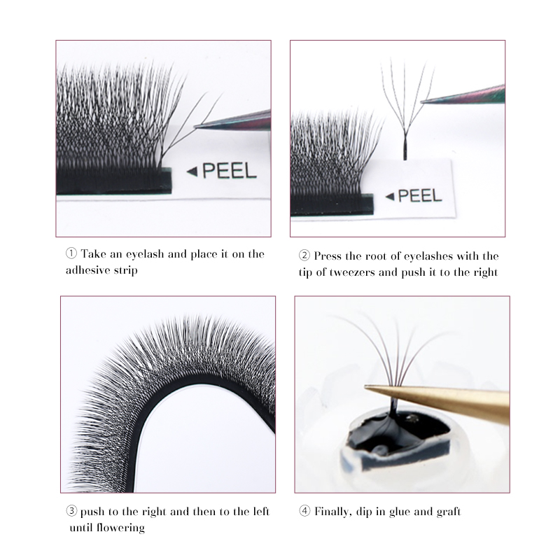 AliExpress DeceMars 5D W-Shaped Lash Extension Fans, view 6