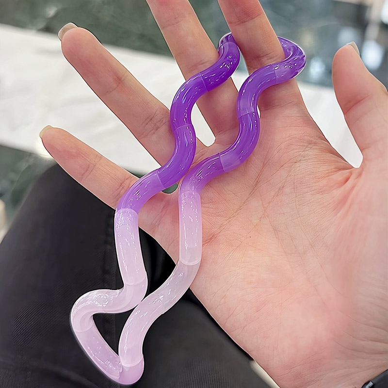 AliExpress Deformable Tangle Rope Fidget Toy Unlockable Twisting Knot Toy Stress Anxiety Relief Desktop Ornament Funny Party Gift Adults, view 5