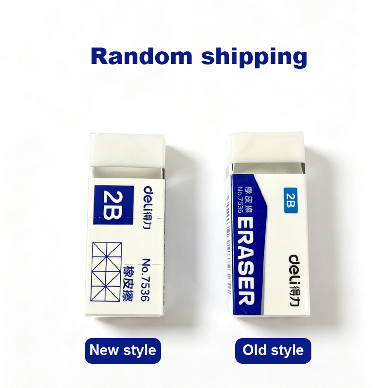 AliExpress Deli 5/10pcs 2B Eraser Clean and Mess Free Student Exam Office Sketch Soft Eraser for Kids Correction Supplies Pencil Rubber, view 6