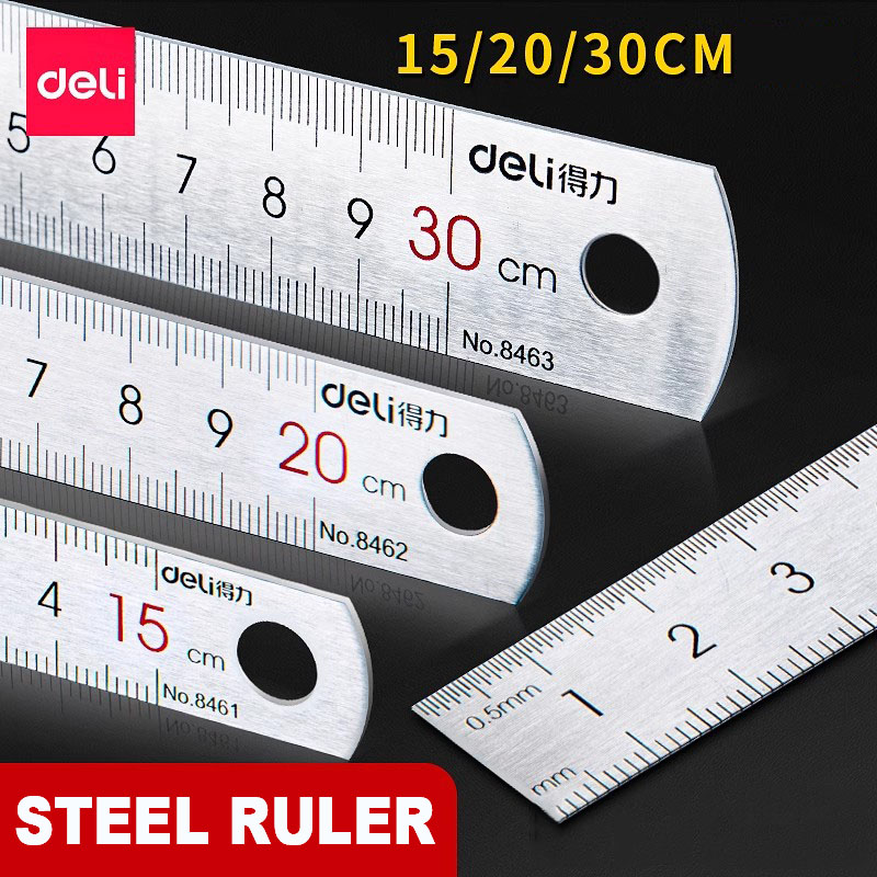 AliExpress Deli Stainless Steel Straight Ruler (15-30cm)