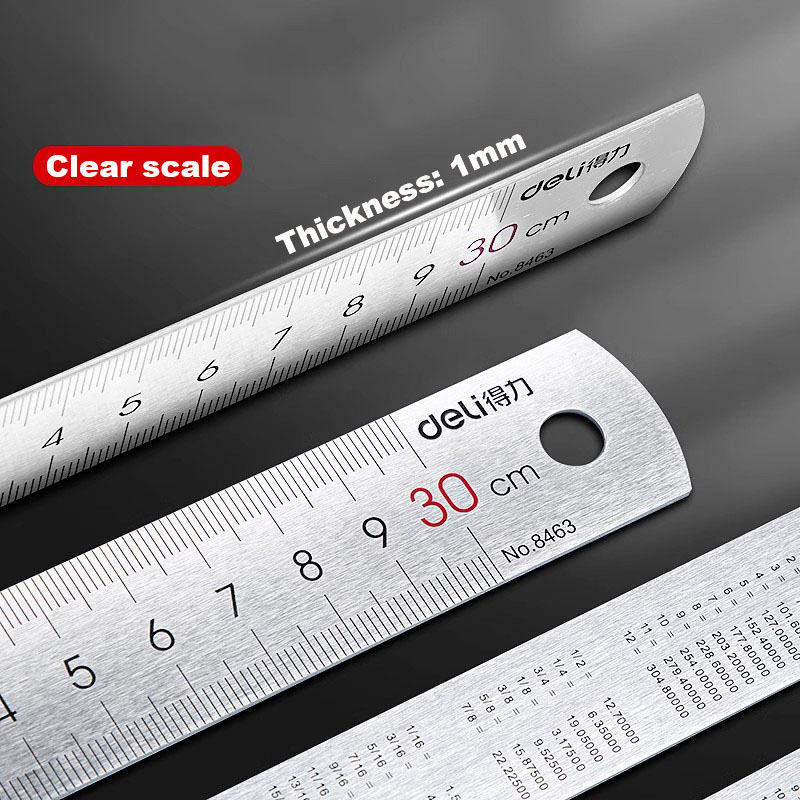 AliExpress Deli Stainless Steel Straight Ruler (15, 20, 30cm), view 2