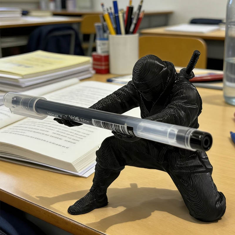 AliExpress 3D Printed Ninja Figurine Pen Holder, view 4