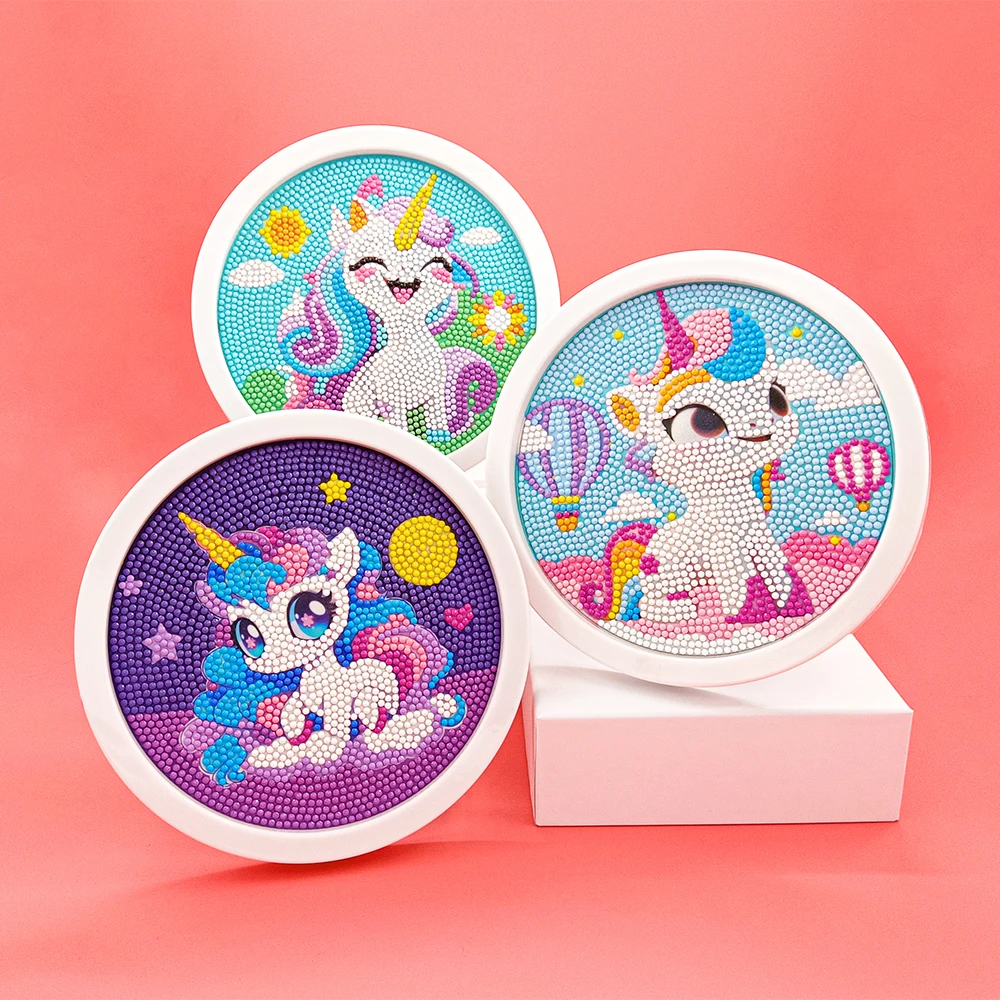 AliExpress Diamond Painting Set Cute Unicorn Beginner Diamond Painting Set 5D DIY Children and Adults Diamond Painting Photo Frame Craft, view 3