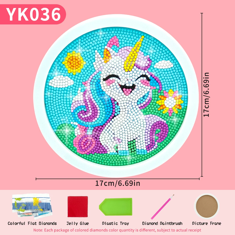 AliExpress Diamond Painting Set Cute Unicorn Beginner Diamond Painting Set 5D DIY Children and Adults Diamond Painting Photo Frame Craft, view 4