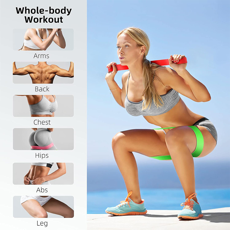 AliExpress Different Resistance Bands Yoga Band Fitness Exercise Training Hip Tension Band Leg Squat Dance Elastic Loop Stretch Band, view 2