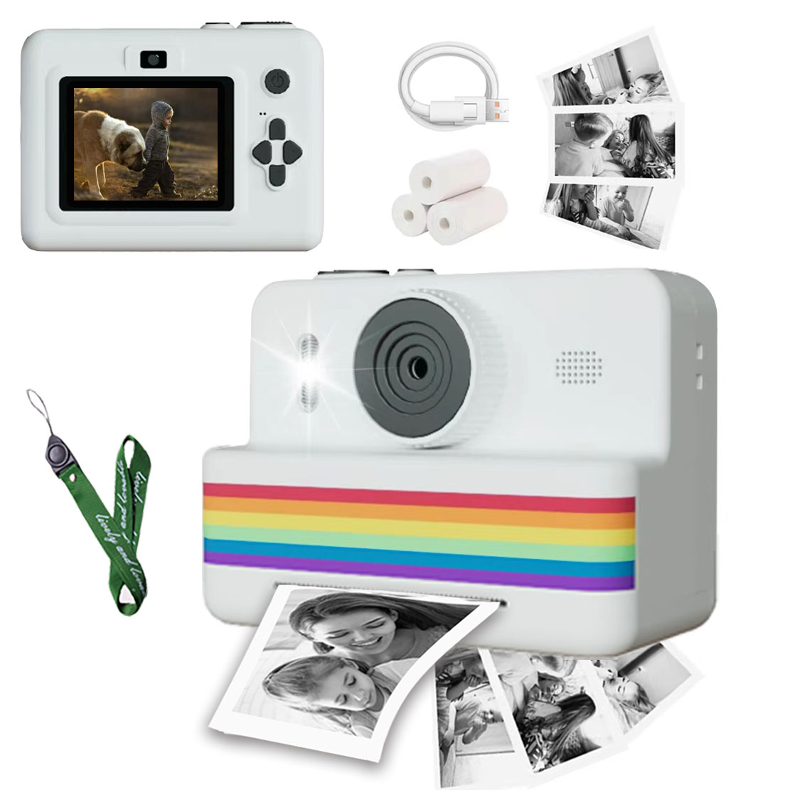 AliExpress Digital Children Camera For Photography Mini Printer Portable Thermal Instant Print Photo Kids Camera 2.8inch HD Video Toy Gifts