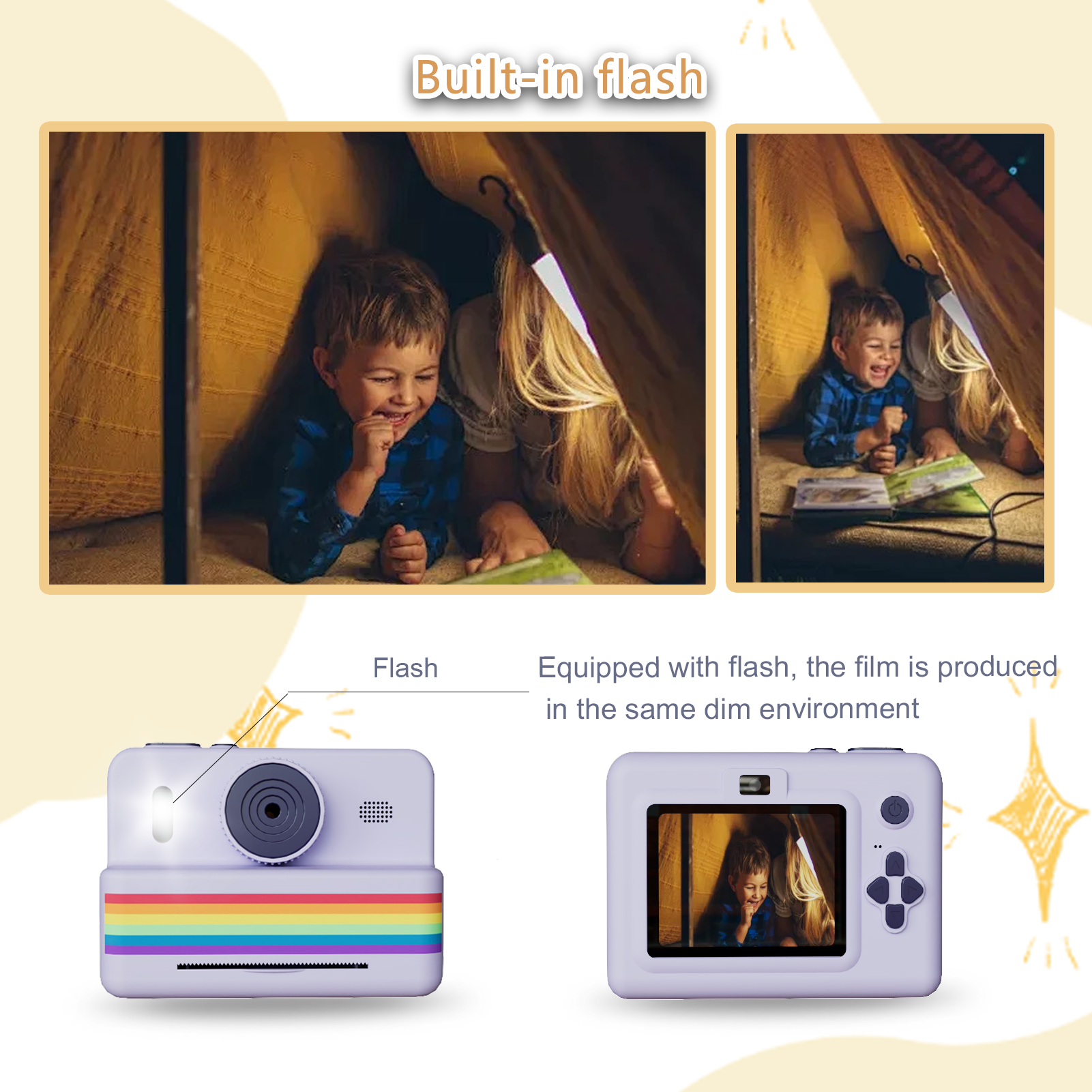 AliExpress Digital Children Camera For Photography Mini Printer Portable Thermal Instant Print Photo Kids Camera 2.8inch HD Video Toy Gifts, view 4