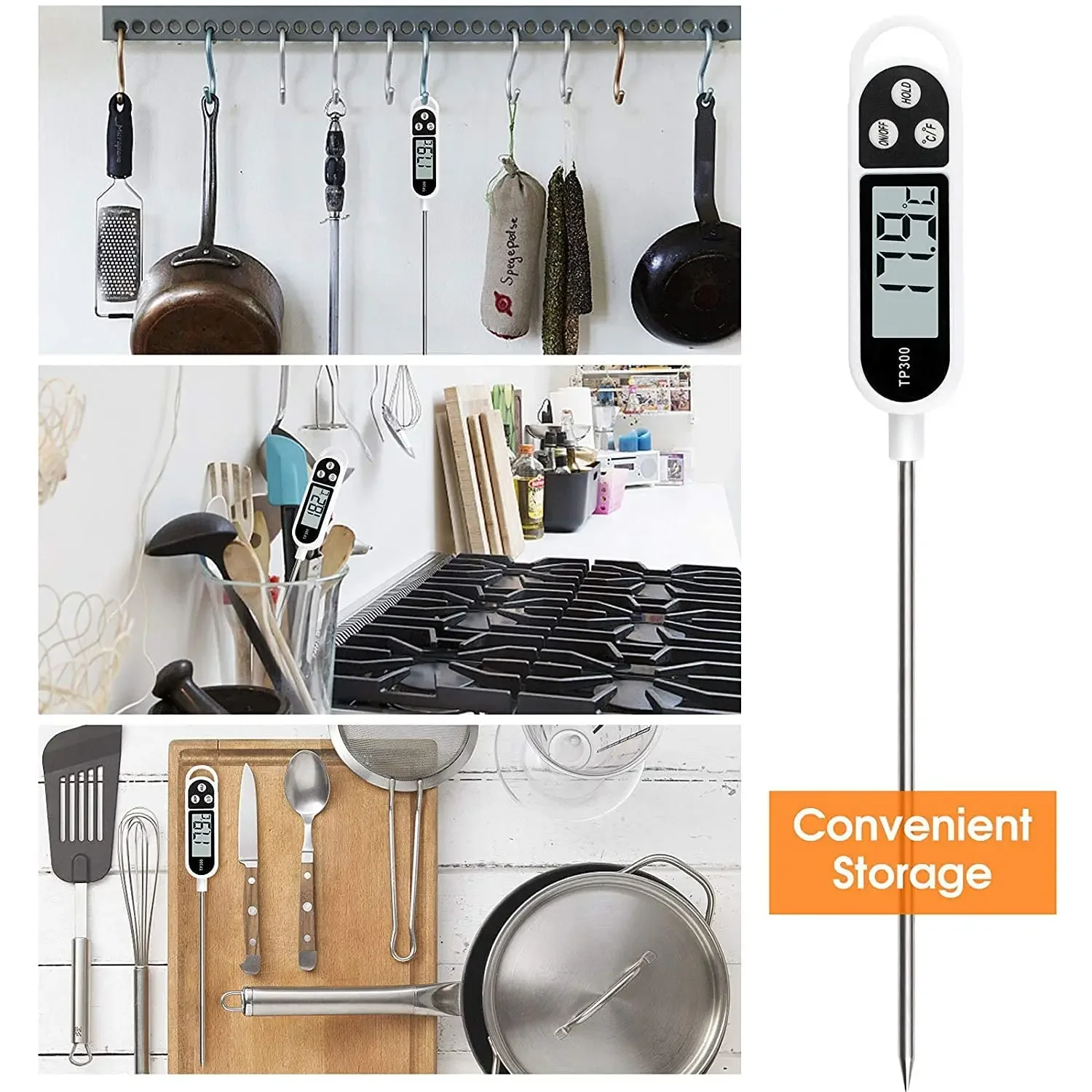 AliExpress Digital Kitchen Meat Thermometer with LCD, view 4
