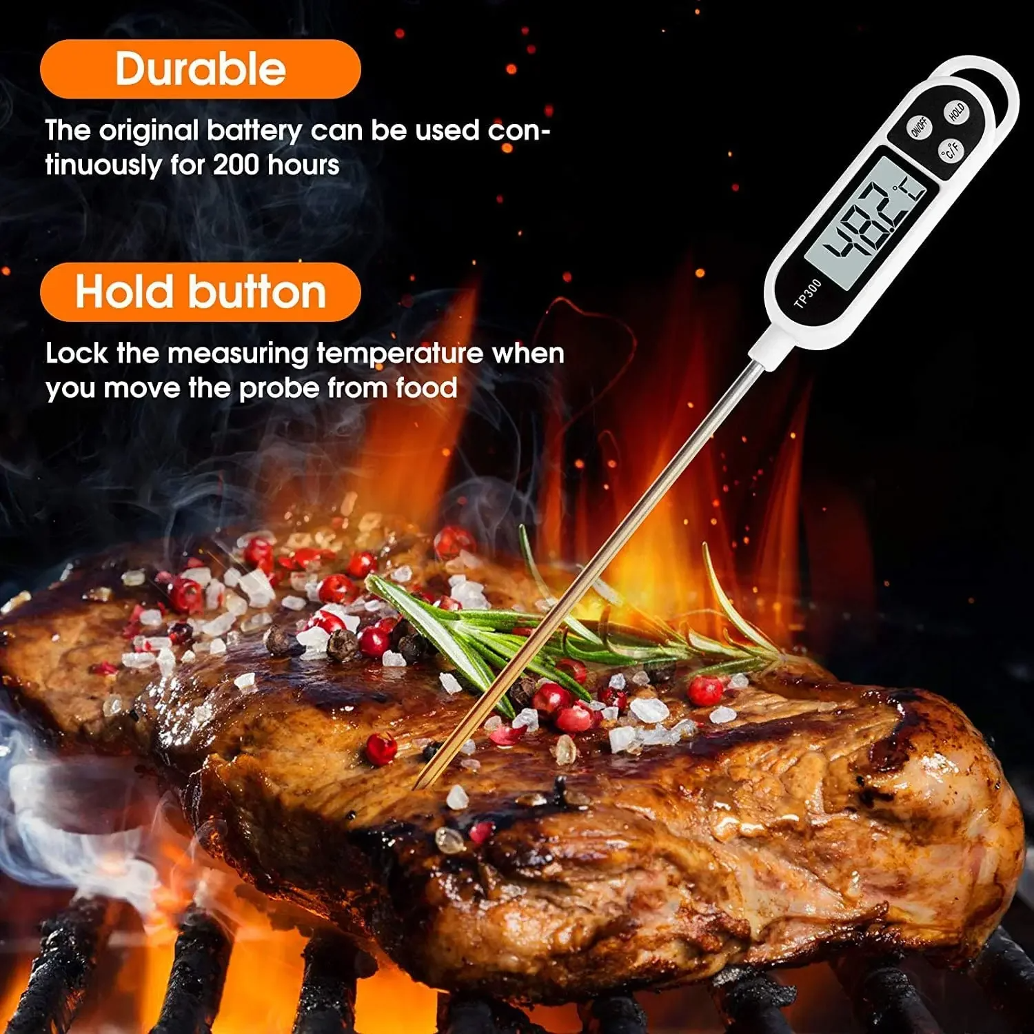 AliExpress Digital Kitchen Meat Thermometer with LCD, view 5