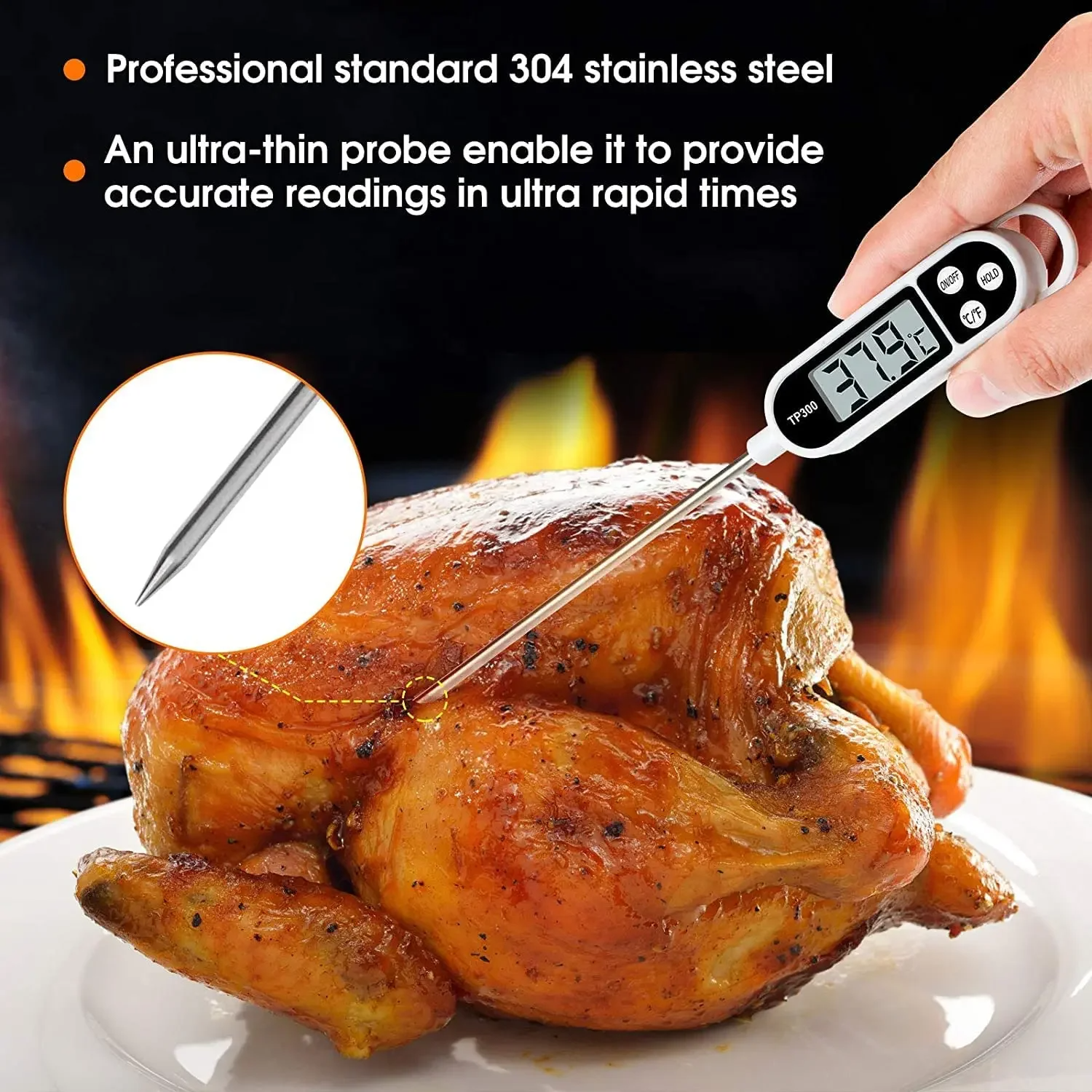 AliExpress Digital Kitchen Meat Thermometer with LCD, view 6