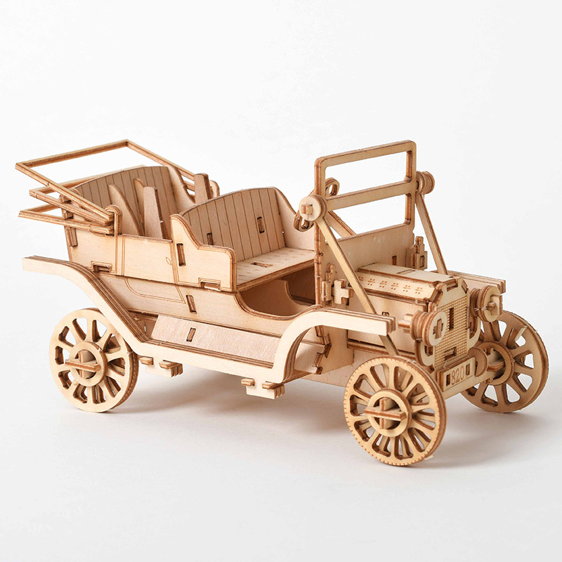 AliExpress DIY 3D Wooden Puzzle for Assembly Puzzle Laser Cutting Sailing Ship Biplane Steam Locomotive Train Toy DIY Kit for, view 2