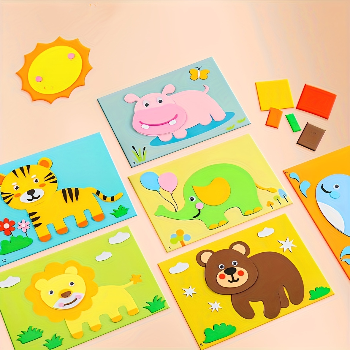 AliExpress DIY Cartoon Animal 3D Eva Foam Sticker Puzzle 20 Styles Handmade Early Learning Educational Toys for Children Kids Gift, view 4