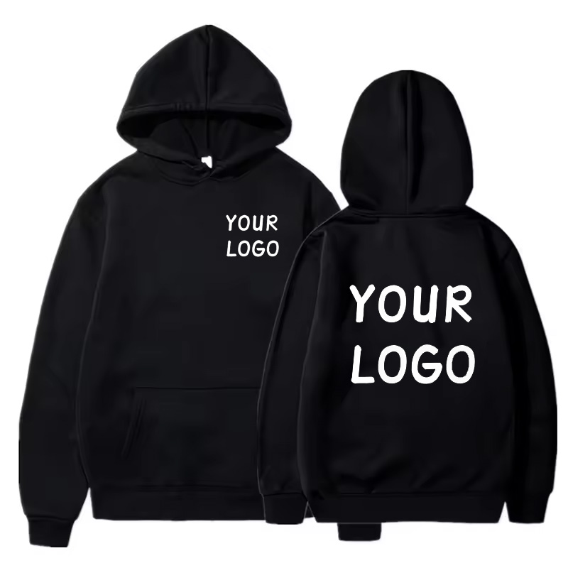 AliExpress DIY Custom Your Brand LOGO  Men Women Casual Hoodie  Top Solid Color Pullover Street Personality Sweatshirt Custom Gifts