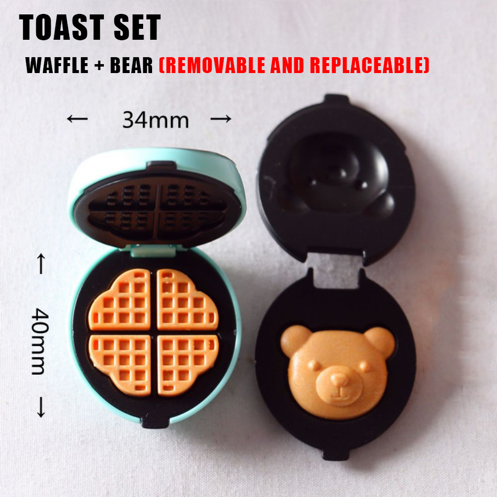 AliExpress DIY Dollhouse Bear Biscuits 1/12 Miniature Furniture Toaster Oven Mixer Electronic Scale Model Set Kitchen Toys For Girl Gift, view 3