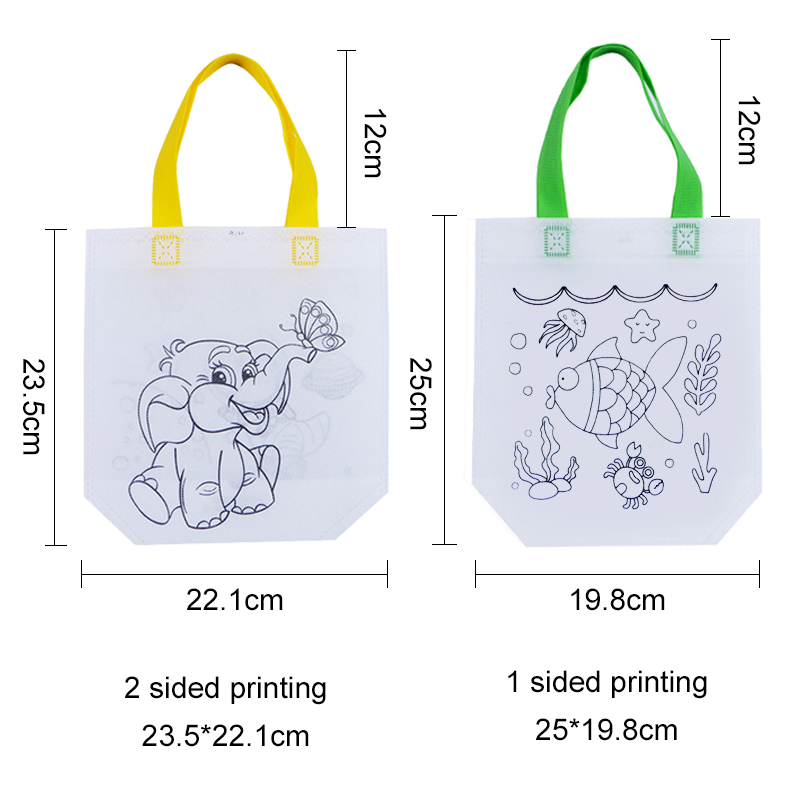 AliExpress DIY Graffiti Bags with Coloring Marker Painting Non-Woven Gift Bags For Kids Arts Crafts Color Filling Drawing Toys For Boy Girl, view 2