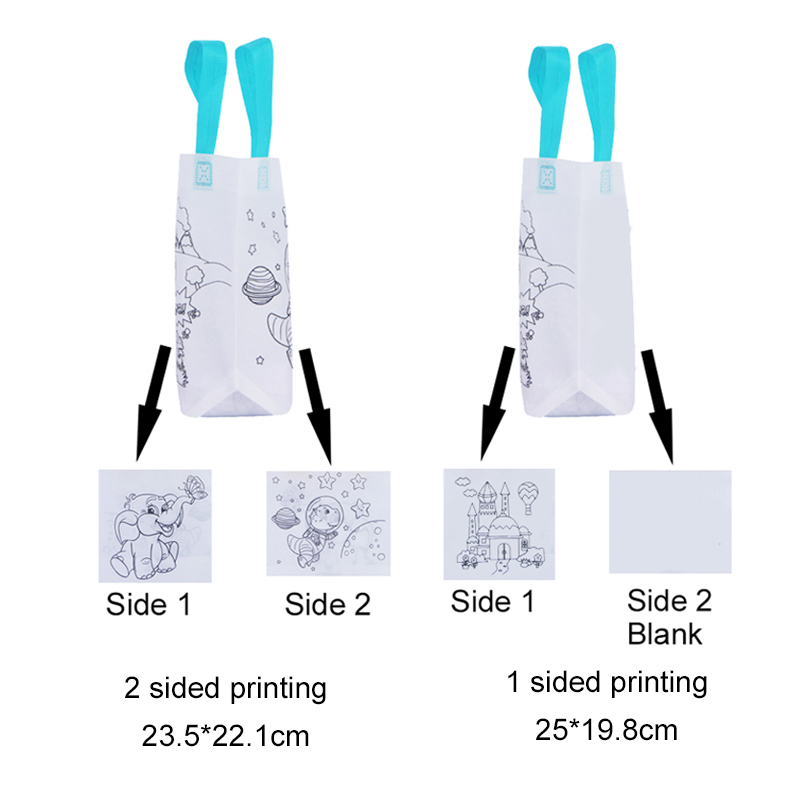 AliExpress DIY Graffiti Bags with Coloring Marker Painting Non-Woven Gift Bags For Kids Arts Crafts Color Filling Drawing Toys For Boy Girl, view 3