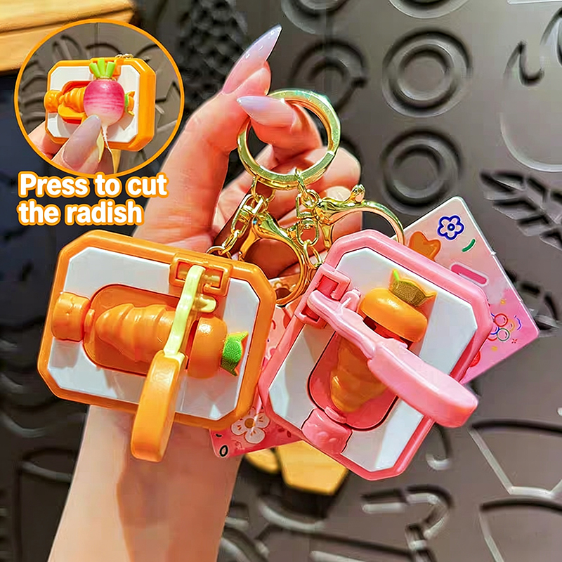 AliExpress DIY Keychain Carrot-cutting Creative Mini Cutting Fun Stress-relieving Toy Interesting Toy Gift, view 6