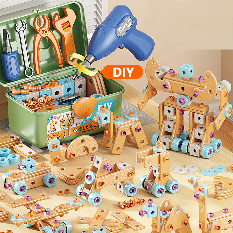 AliExpress DIY Nut Hand Disassembly Assembly Puzzle Simulated Screwing Toolbox Early Educational Kids Toy Shape Insert Blocks Toys For Boys