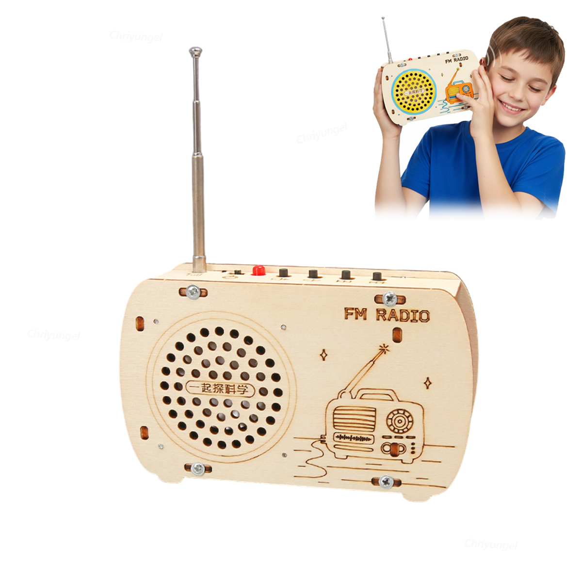 AliExpress DIY Wooden Radio Kit Retro FM Educational STEM Building Toy Science Experiment Kit 3D Puzzle Craft Birthday Gift for Kids Teens